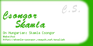 csongor skamla business card
